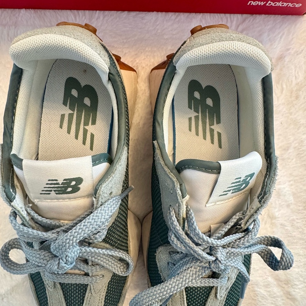 New Balance - 327 Juniper / Dark Juniper Low Top Sneakers - Picture 5 of 13
